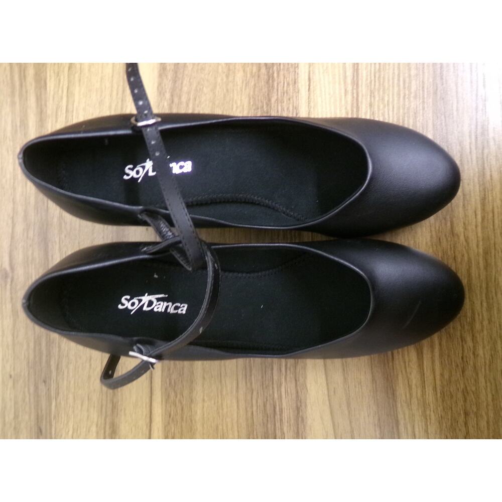 Dance Character Shoes SoDanca Womens 8.5M Heel Character Leather Buckle